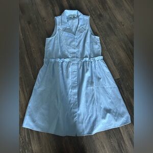 Tuckernuck Light Blue Sleeveless Shirt Dress